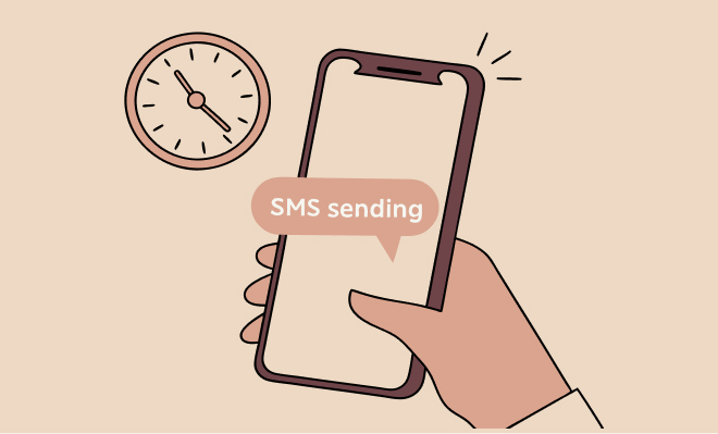 SMS sending time